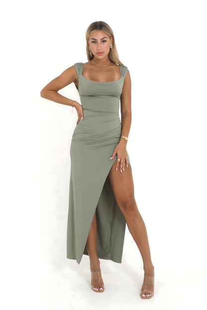 Robe Midi Chic Aveline – Élégante, Blanche et Confortable