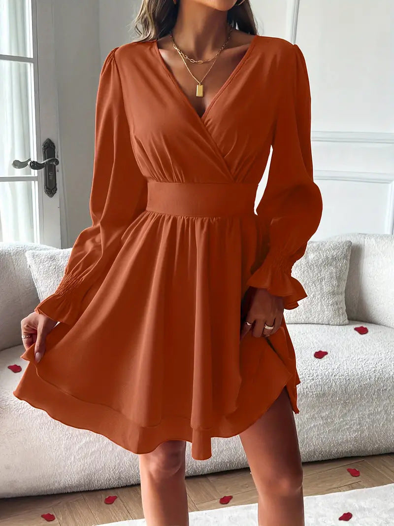 Robe Légère Double Voile – Col en V
