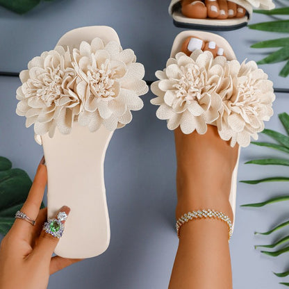 Céleste Tongs Fleuries