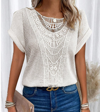 Blouse Blanche Mirelle – Style Bohème, Élégance & Confort