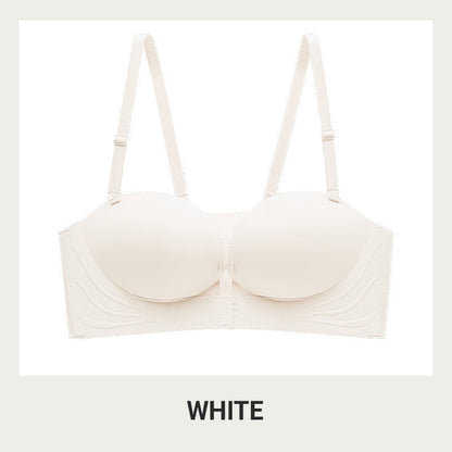 Soutien-gorge Push-up à Fermeture Frontale avec Bretelles Invisibles