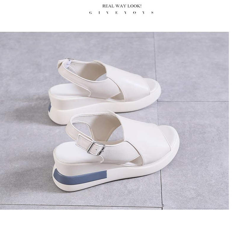 Chaussures à talons compensés pour femmes Sandales à talons hauts de couleur unie